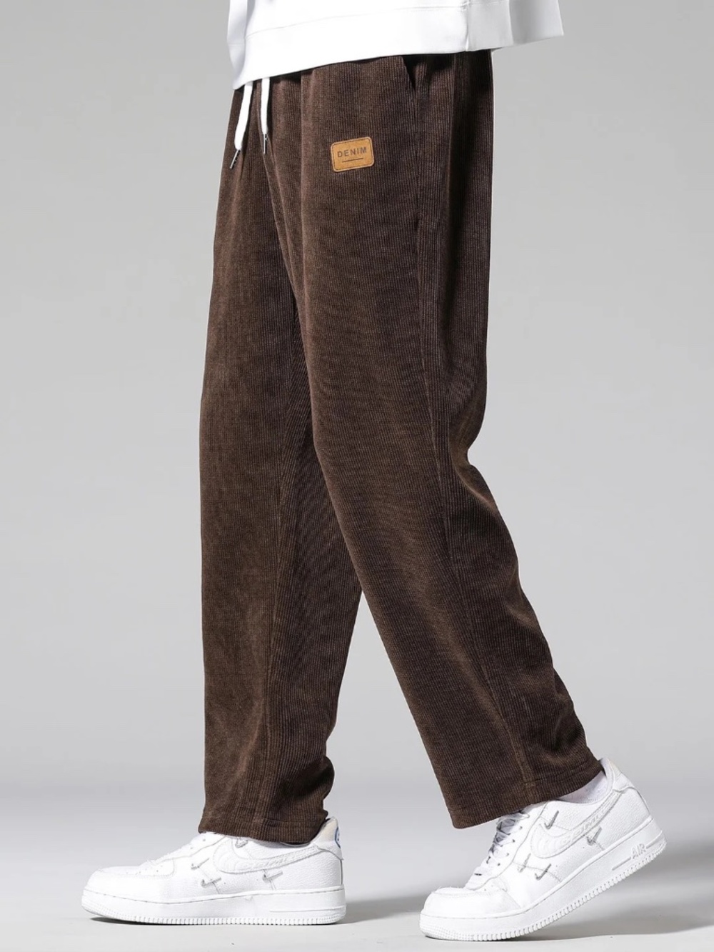 NWT Hoooyi Straight Leg Corduroy pants brown XL